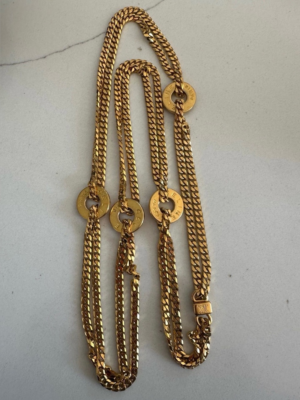 Celine Double Chain Necklace ✨